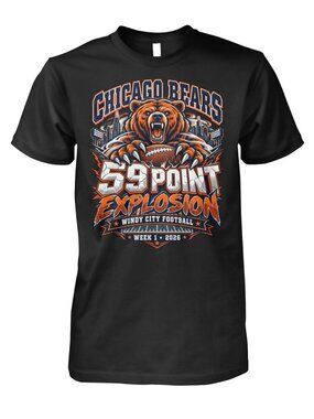 Bears 59 Point Explosion 2026 Windy City Week 1 Victory Shirt
